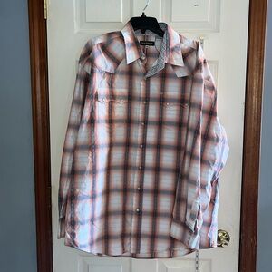 Stetson-2 XL-western pearl snap, plaid,flip cuffs,sawtooth, Southwest,L/S, shirt